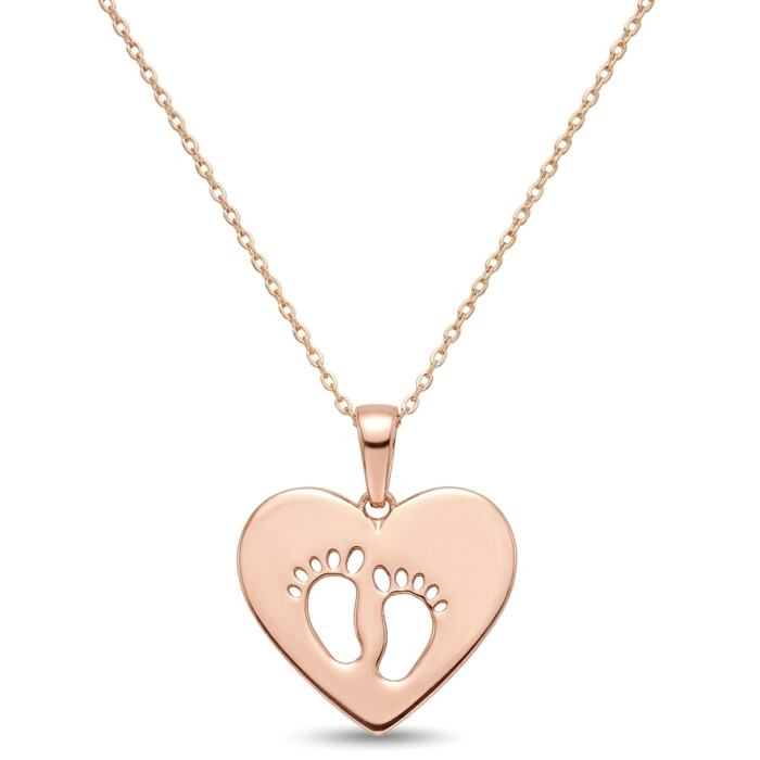 Zelta ķēdīte ar sirds piekariņu un kājiņām (1277)