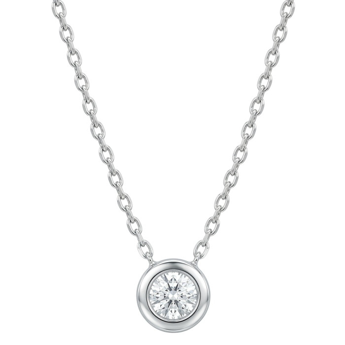 Baltā zelta ķēdīte ar cilpiņu (1618)