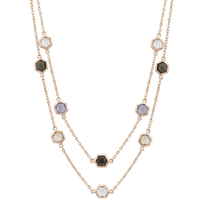 Dubultā zelta ķēdīte ar piekariņiem (382)