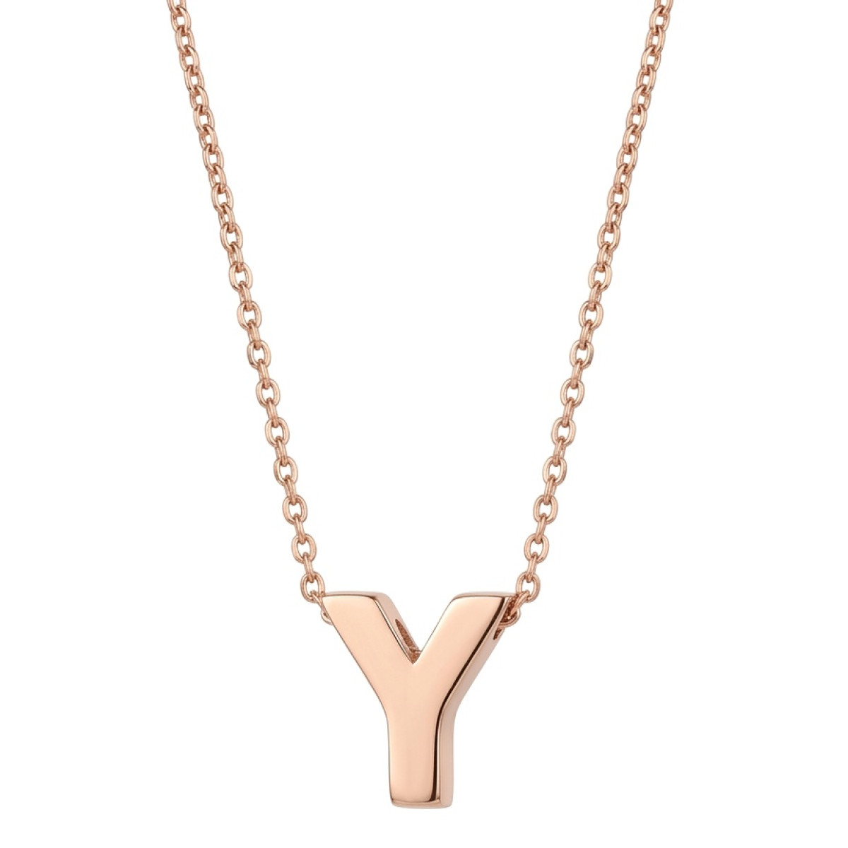  Zelta ķēdīte ar "Y" burta piekariņu (916), Vēstules, Zelta standarts: 585, Produkta foto svars: 1.06 g - Rotājumlietas internetā