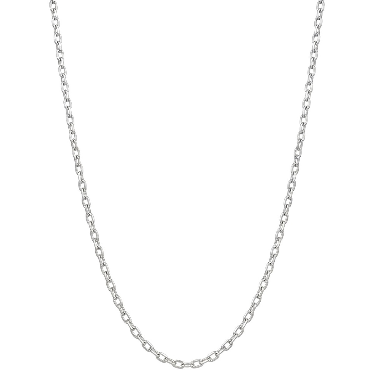 Balta zelta ķēdīte (1453), Plānas ķēdes, Zelta standarts: 585, Produkta foto svars: 5.90 g - Rotājumlietas internetā