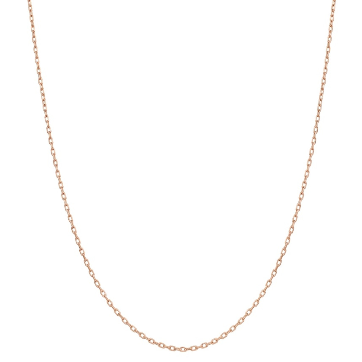 Rozā zelta ķēdīte (1550), Plānas ķēdes, Zelta standarts: 585, Produkta foto svars: 1.23 g - Rotājumlietas internetā