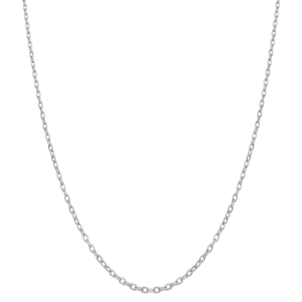 Baltā zelta ķēdīte (1570), Plānas ķēdes, Zelta standarts: 585, Produkta foto svars: 1.22 g - Rotājumlietas internetā