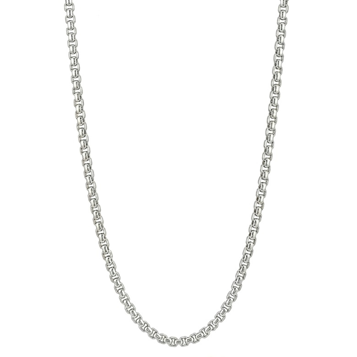 Baltā zelta ķēdīte (1641), Klasiskās ķēdes, Zelta standarts: 585, Produkta foto svars: 5.10 g - Rotājumlietas internetā