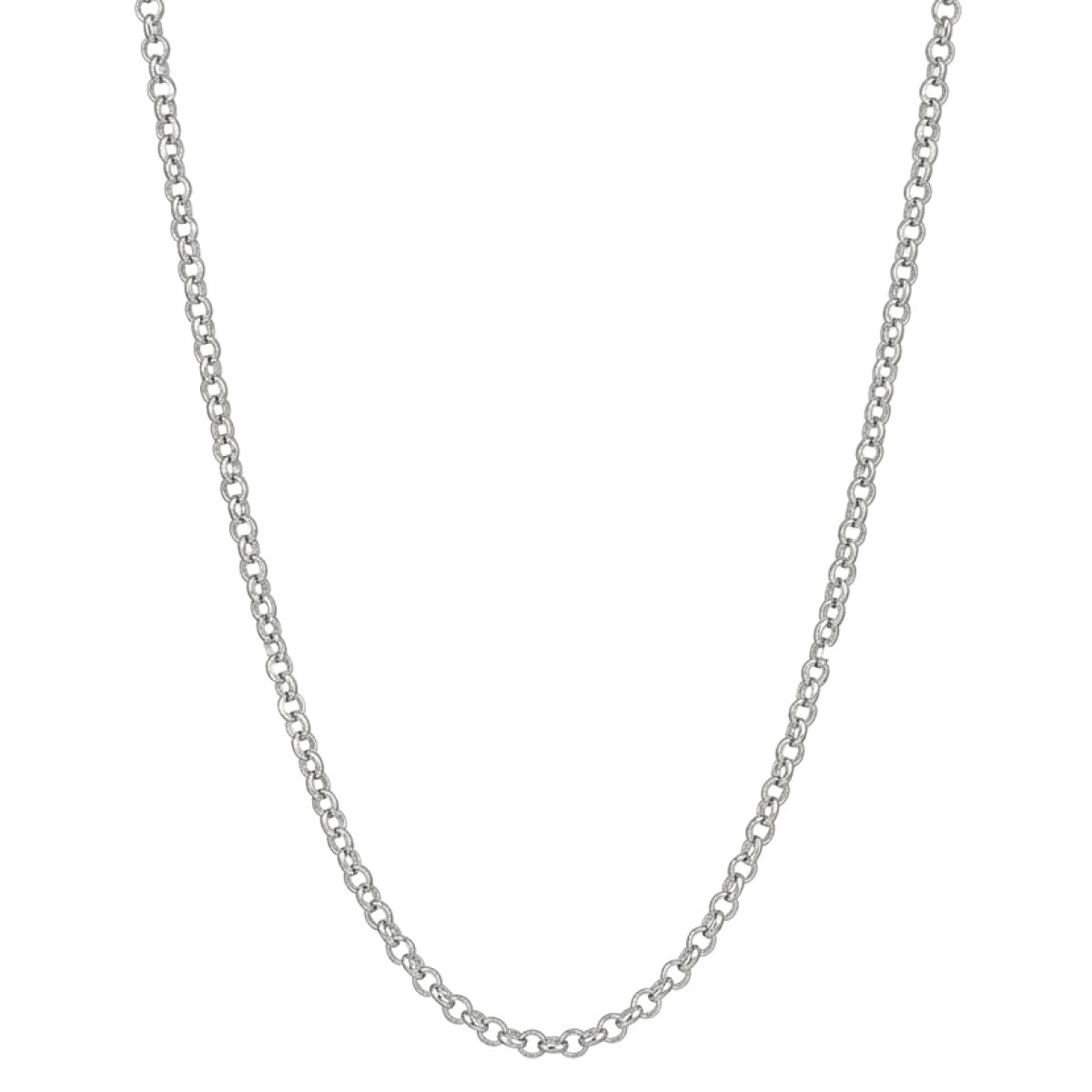 Baltā zelta ķēdīte (1647), Klasiskās ķēdes, Zelta standarts: 585, Produkta foto svars: 1.82 g - Rotājumlietas internetā