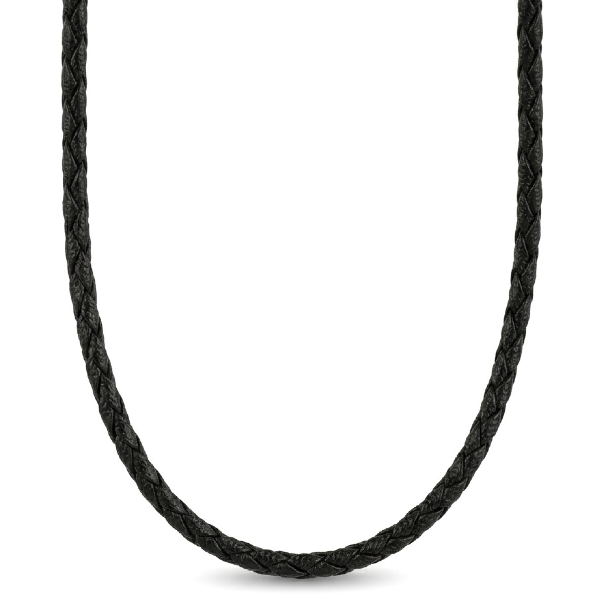 Ādas ķēdīte ar zelta detaļām (1663), Kaklarotas, Zelta standarts: 585, Produkta foto svars: 3.66 g - Rotājumlietas internetā