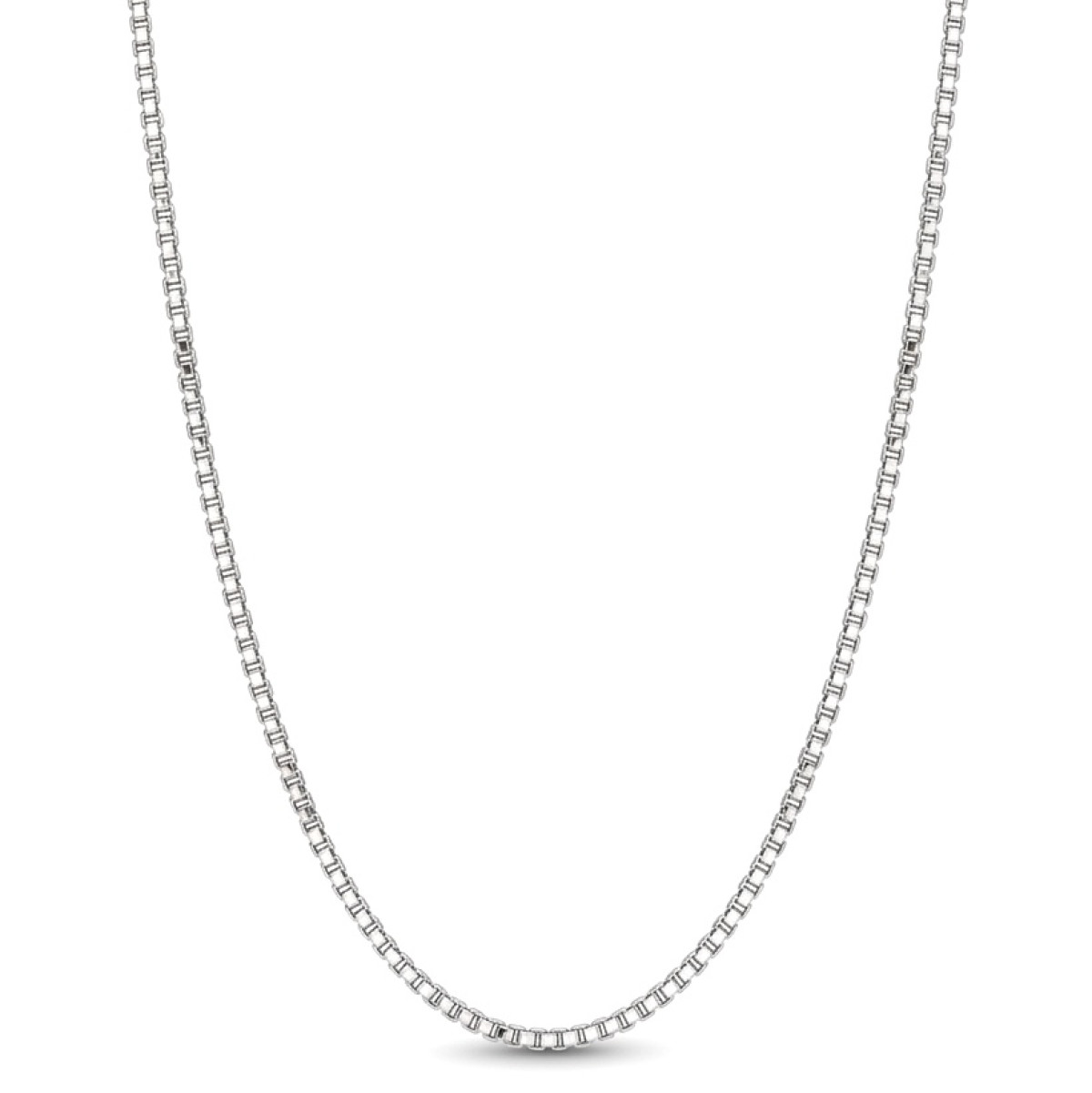 Baltā zelta ķēdīte (1665), Plānas ķēdes, Zelta standarts: 585, Produkta foto svars: 1.96 g - Rotājumlietas internetā