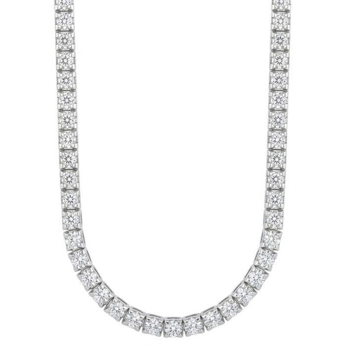 Baltā zelta tenisa ķēdīte ar cirkonija acīm (1672)