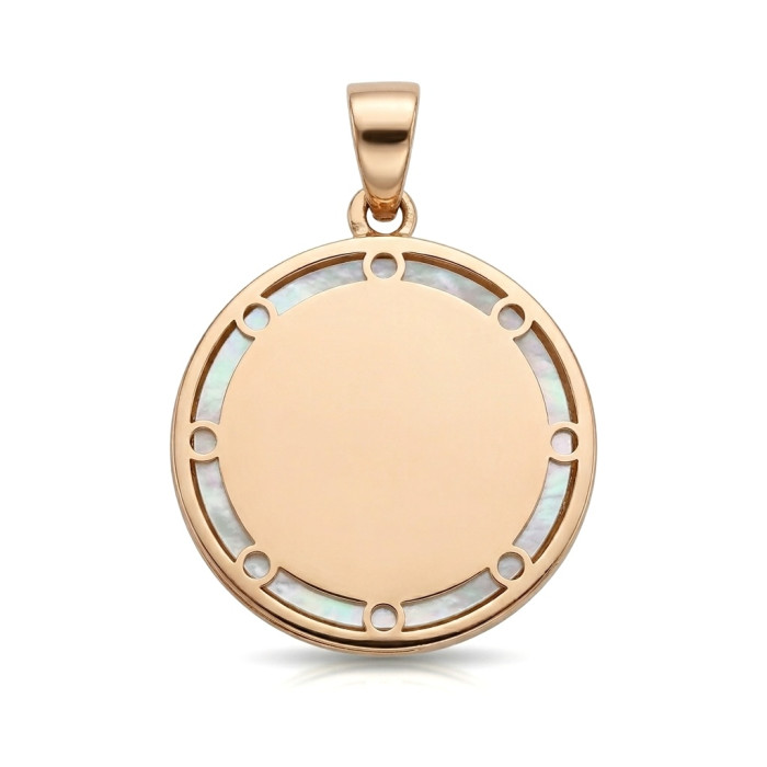 Apvalus auksinis pakabukas (Galimybė graviruoti) (1014)