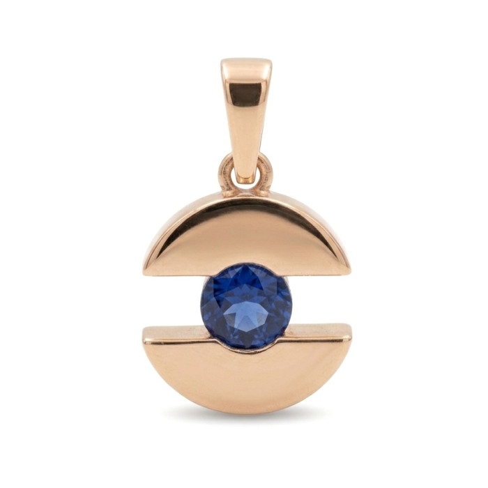 Auksinis pakabukas su mėlyna akute (1033)