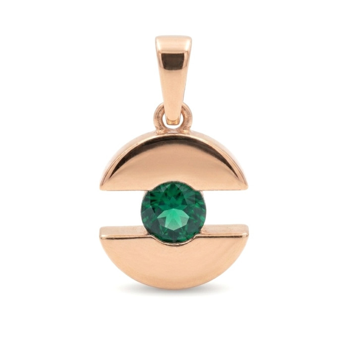 Modernus pakabukas su žalia akutė (1045)