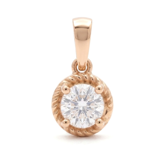 Apvalus auksinis pakabukas su akute (1048)