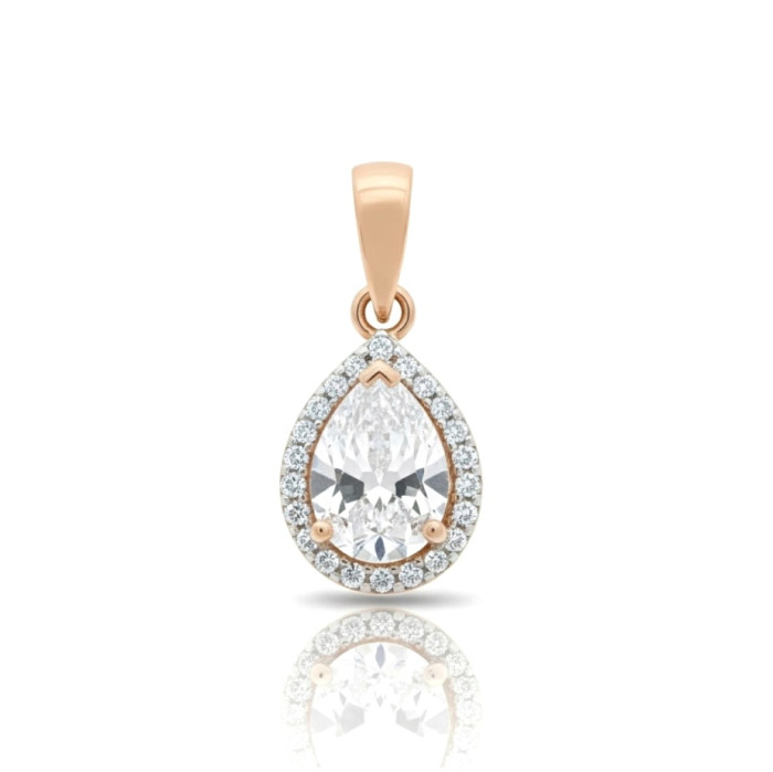 Lašo formos pakabukas inkrustuotas akutėmis (1066)