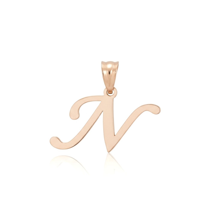 Auksinis "N" raidės formos pakabukas (1084)