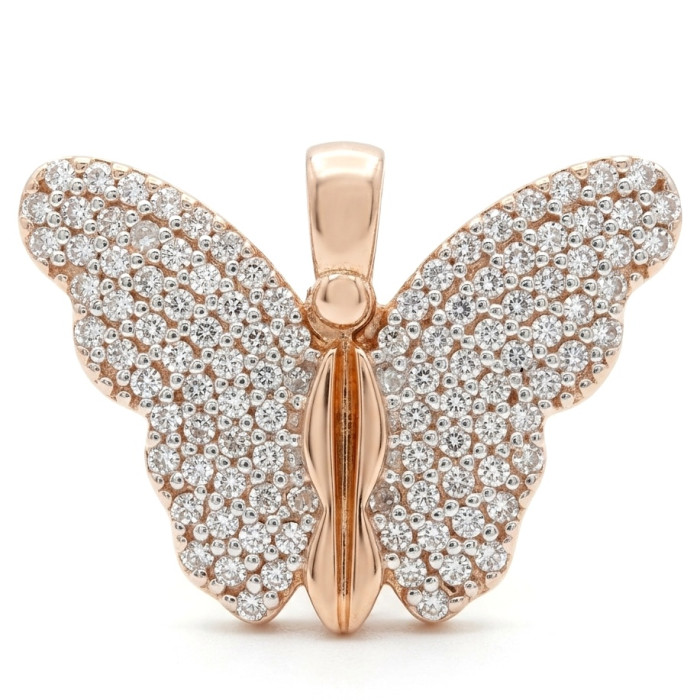 Zelta kulons "Taurenis" ar kristāla acīm un spārniem (185)