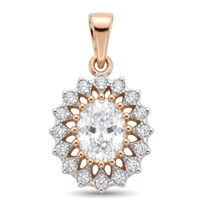 Elegants zelta piekariņš ar kristāla actiņām (407)