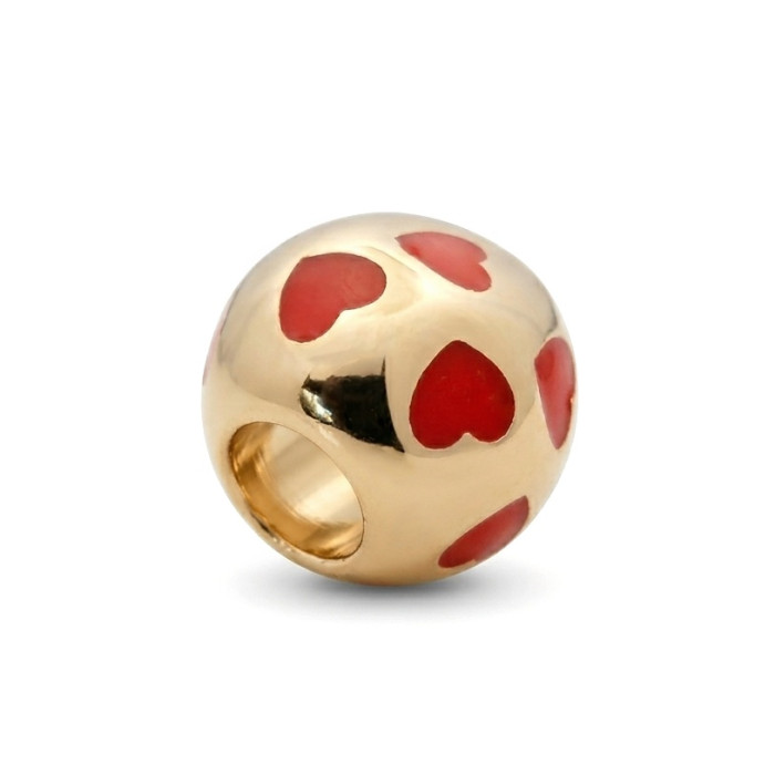 Zelta krelles ar sarkanām sirsniņām (466)