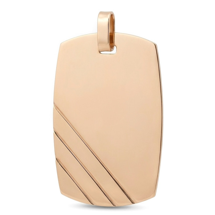 Zelta kulons "Plate" (gravējams) (701)