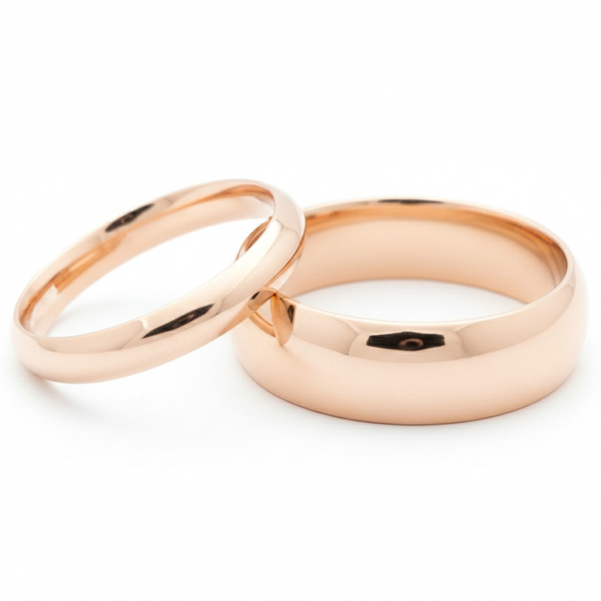 Wedding rings with lowered edge (vz100), Modern Design Wedding Rings, Gold type: 585, Item in the photo weight: 10.00 g - Jewelry online