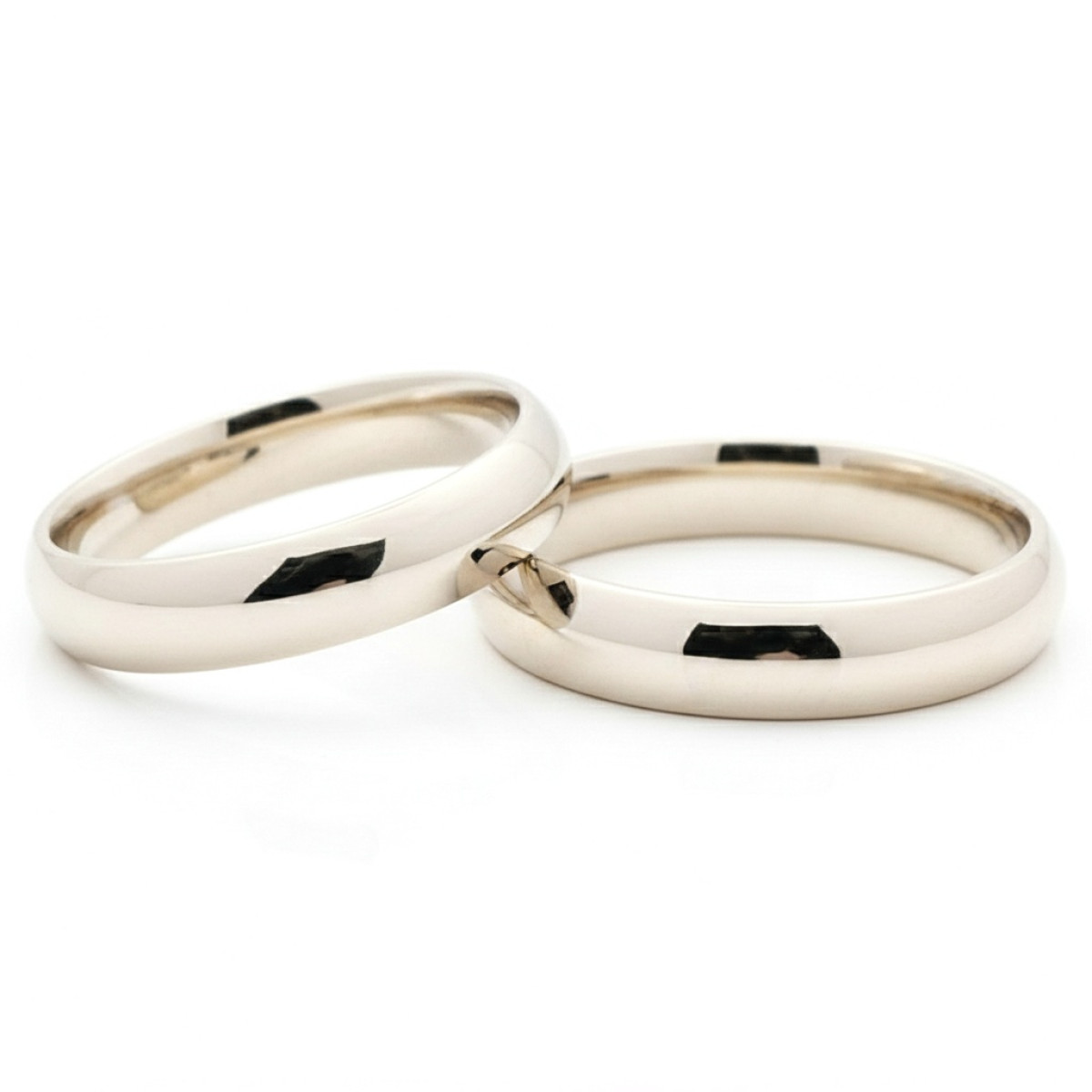  Shiny white gold wedding rings (vz105), Modern Design Wedding Rings, Gold type: 585, Item in the photo weight: 8.00 g - Jewelry online