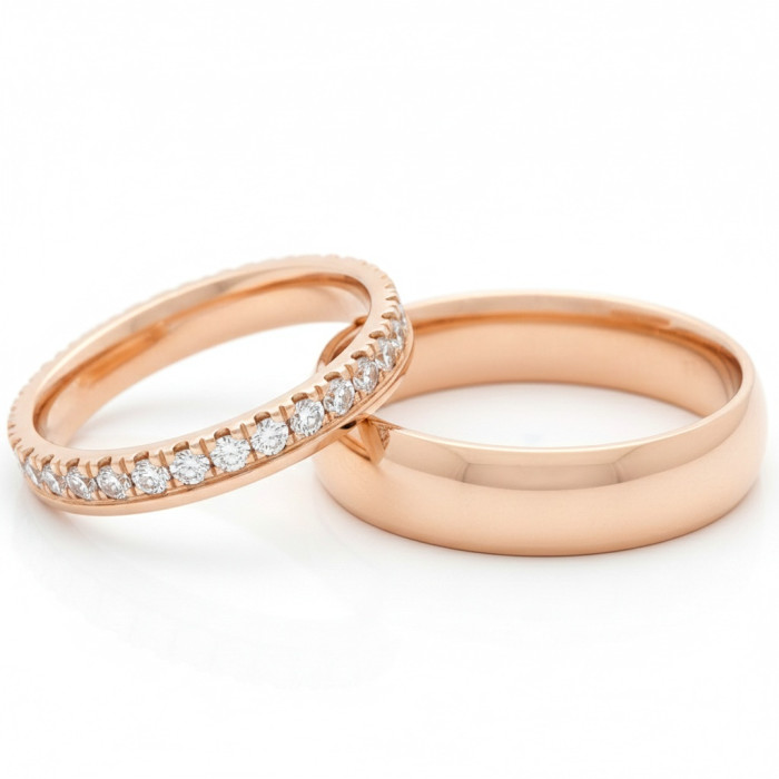  Wedding rings with diamond ribbon (vz123)