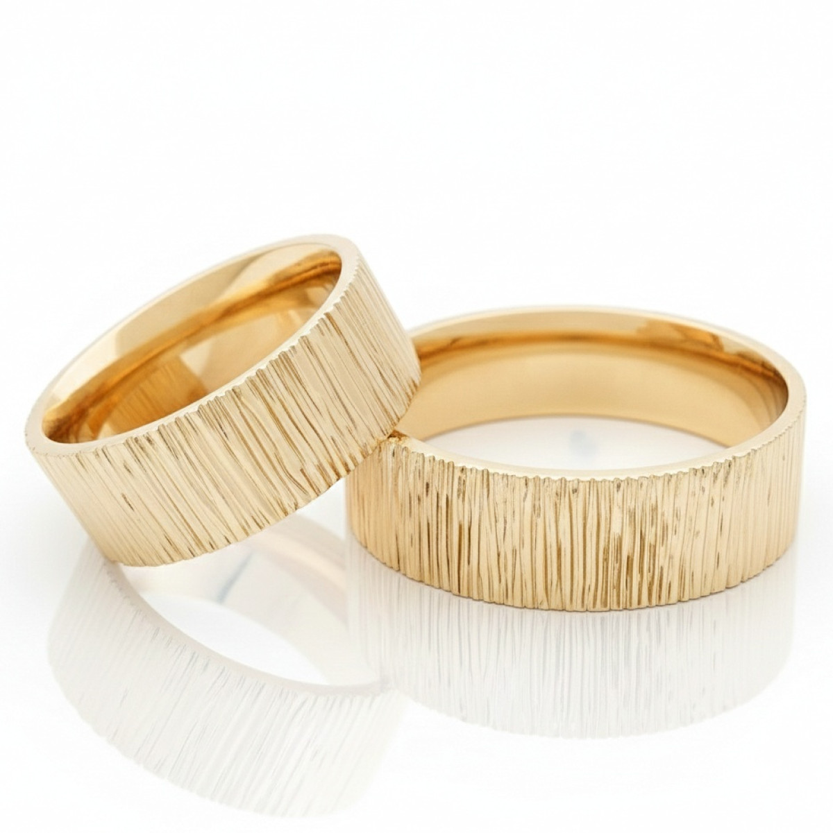  Exclusive textured wedding rings (vz137), Modern Design Wedding Rings, Gold type: 585, Item in the photo weight: 14.00 g - Jewelry online