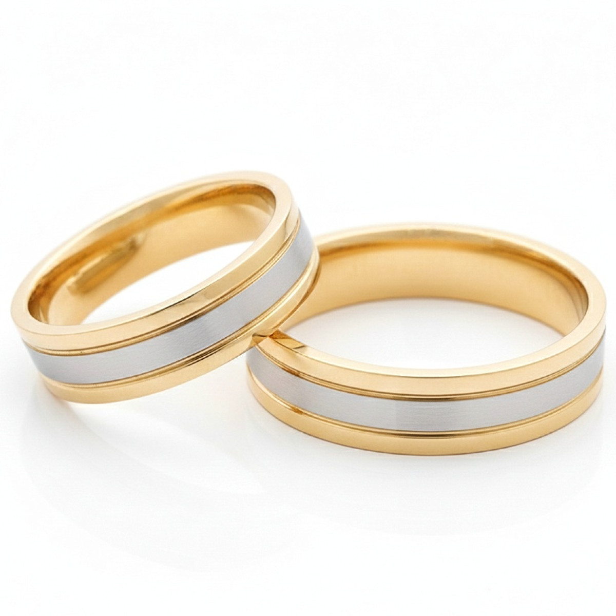 Gold wedding rings (vz147), Modern Design Wedding Rings, Gold type: 585, Item in the photo weight: 11.00 g - Jewelry online