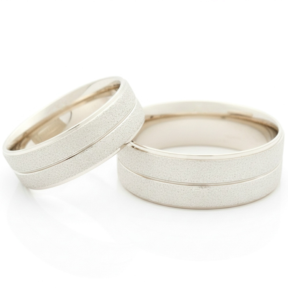  White gold wedding ring with decorative texture (vz150), Modern Design Wedding Rings, Gold type: 585, Item in the photo weight: 12.00 g - Jewelry online