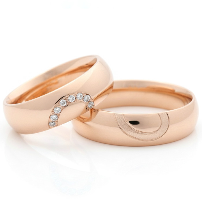 Wedding rings with heart (163)