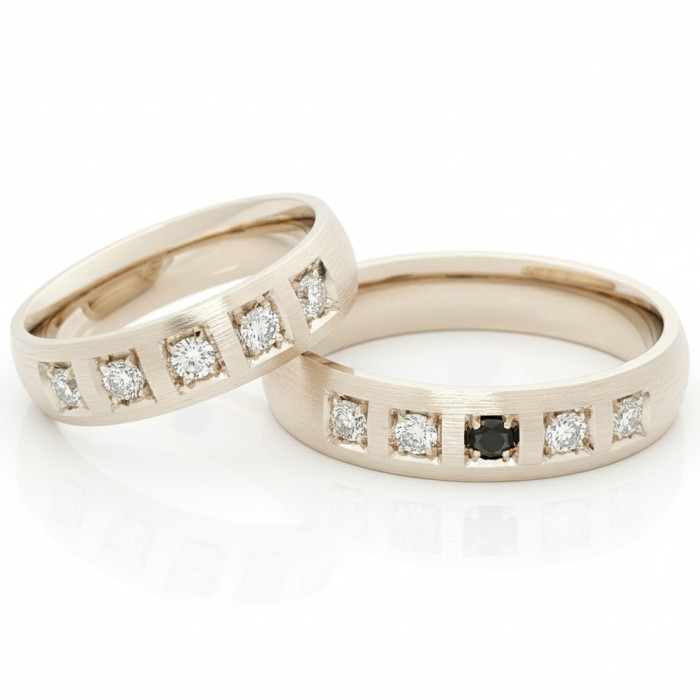 White Gold Wedding Rings (vz167)