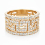  Wedding ring with diamonds (vz37), Modern Design Wedding Rings, Gold type: 585, Item in the photo weight: 8.00 g, Gemstone in the photo: Briliant, The weight of the gem in the photo: 1.50 ct,  Number of holes in the picture:  - Custom jewelry