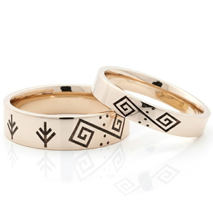  Engraved wedding rings (vz8)