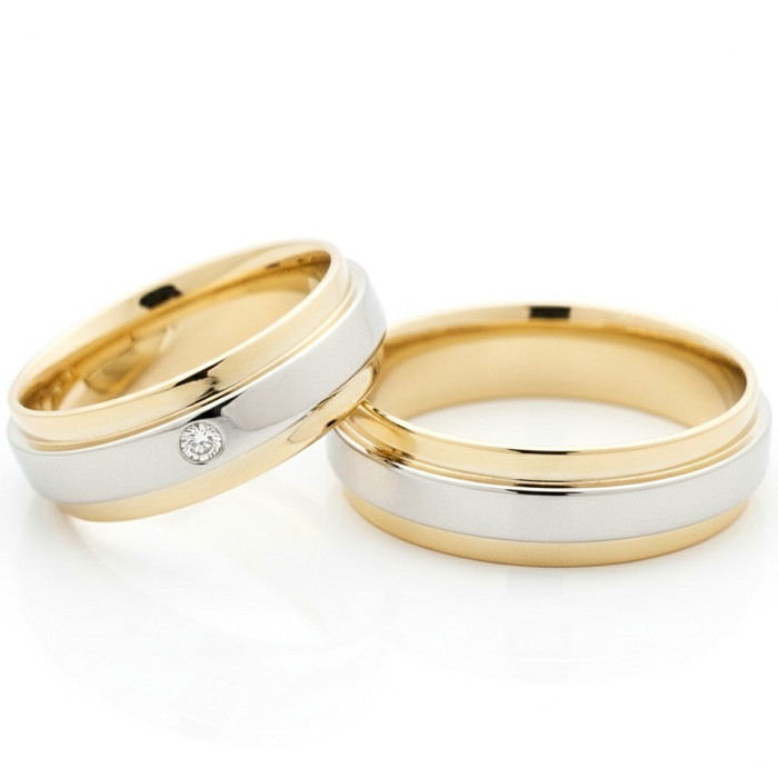  Wedding rings with diamonds (vz81)