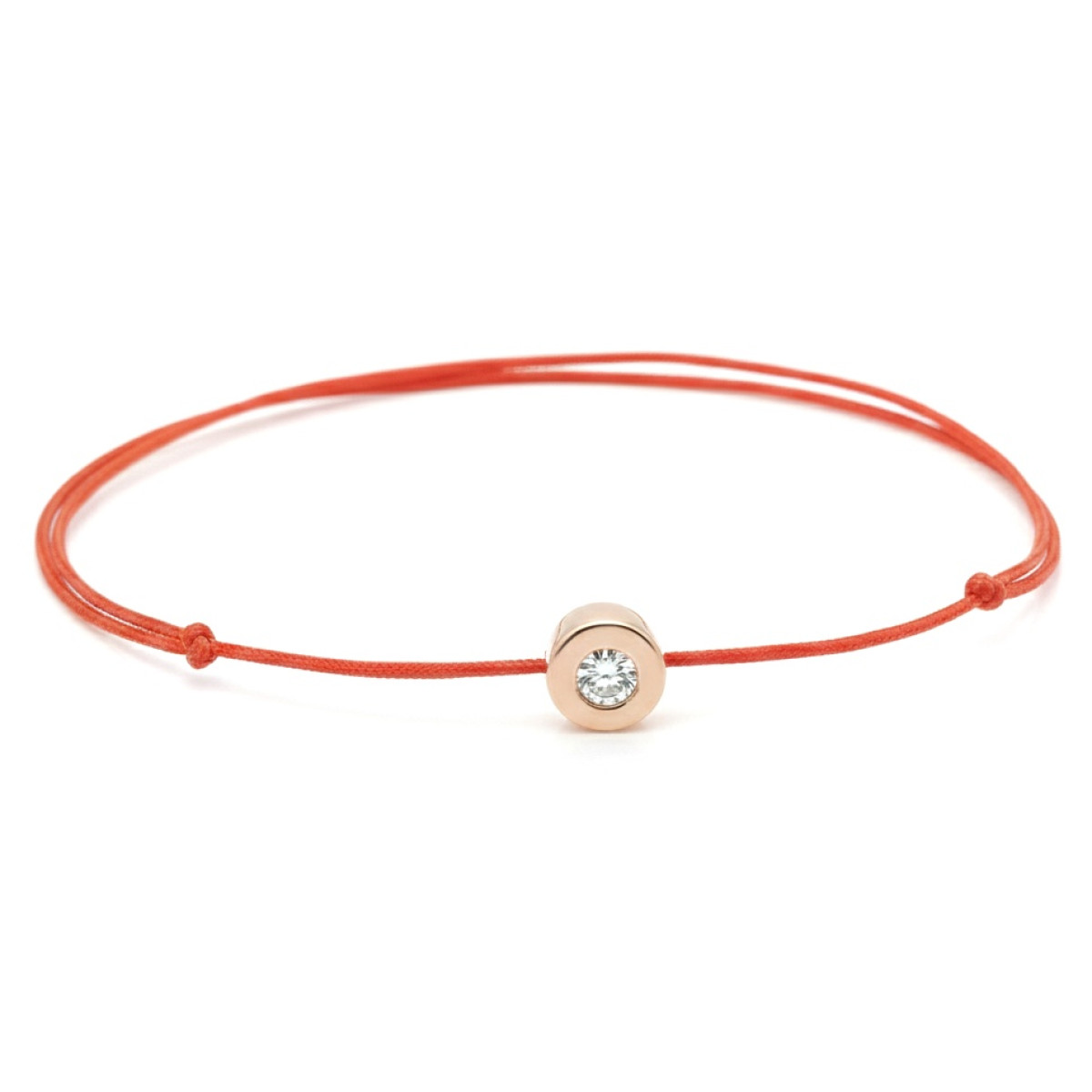 Red thread bracelet with diamond (54), Offers bracelets, Gold type: 585, Item in the photo weight: 0.38 g, Gemstone: Brilliant, Gemstone ct.: 0.05 ct, Gemstone ct.: 0.01-0.09 ct - Jewelry online