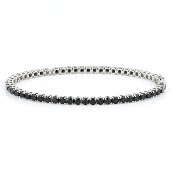 Juodų deimantų tenis apyrankė (61)