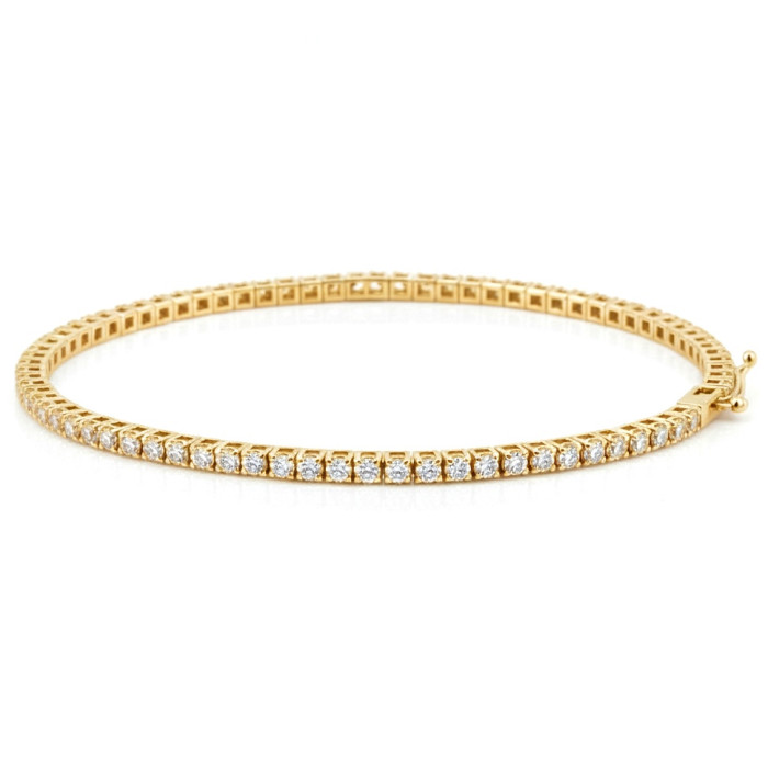 Geltono aukso Tennis apyrankė su deimantais (69)