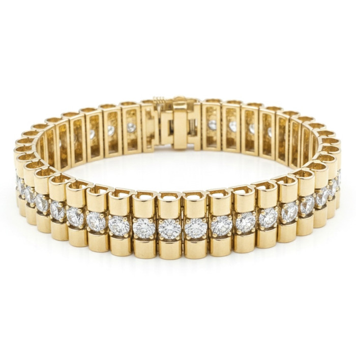 Išskirtinės prabangos apyrankė su deimantais (85)