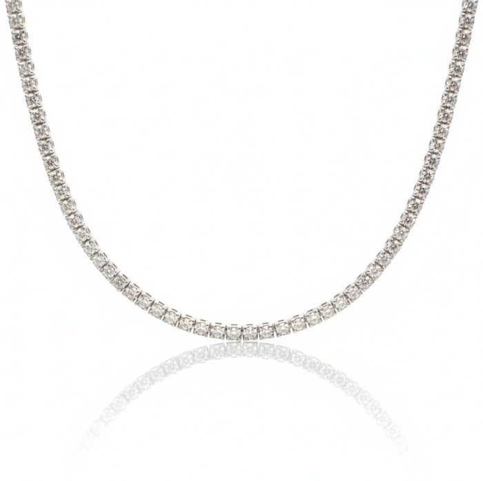 White gold Tennis necklace with diamonds (6)