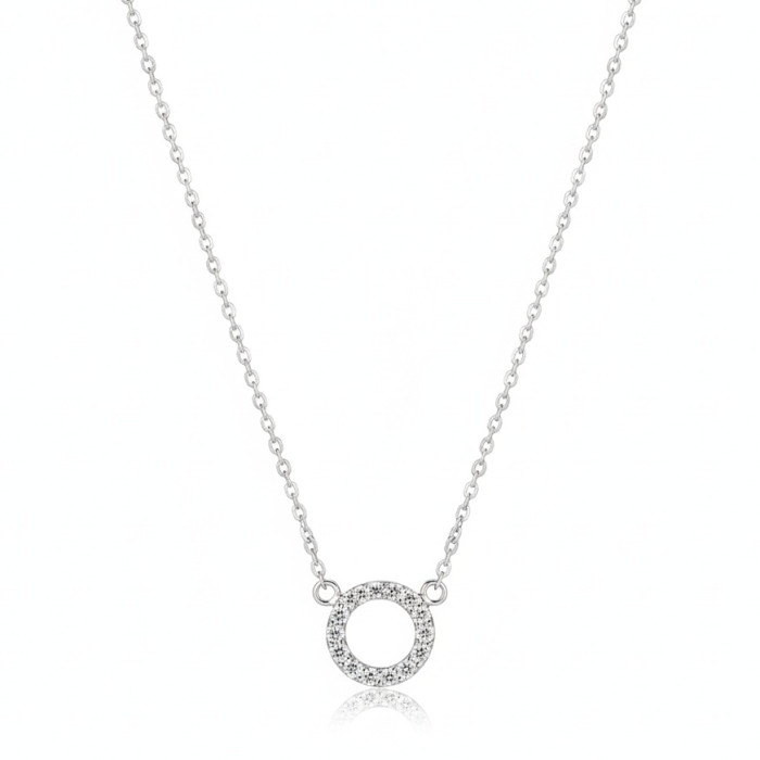  White gold chain with diamond pendant "Areta" (187)