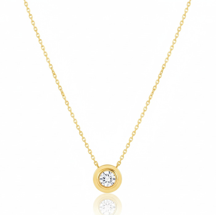 Zelta ķēdīte ar dimanta kulonu (407)