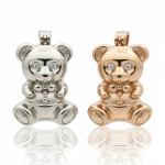 White gold pendant with diamonds "Teddy" (389), Pendants, Gold type: 585, Item in the photo weight: 6.17 g, Gemstone: Brilliant, Gemstone ct.: 0.01-0.09 ct, Gemstone ct.: 0.02 ct - Personalized jewelry