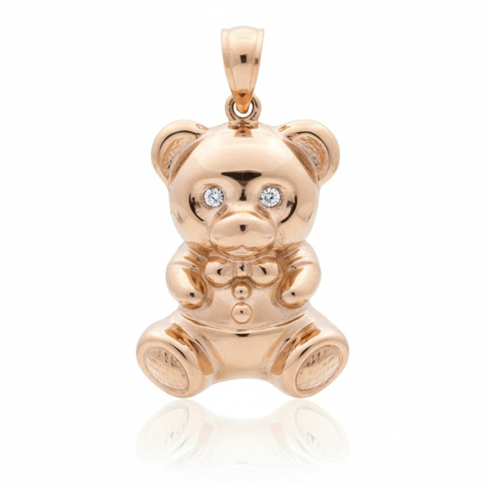 Rose gold pendant with diamonds "Teddy" (388)