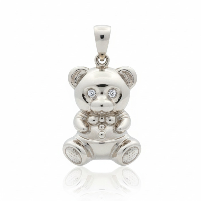 White gold pendant with diamonds "Teddy" (389)