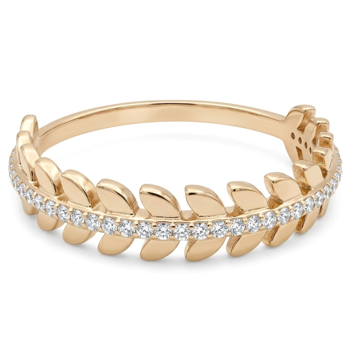 Zelta gredzens ar acīm (1352), Ar acīm, Zelta standarts: 585, Produkta foto svars: 2.86 g, Dārgakmeņi: Cirkons - Rotājumlietas internetā