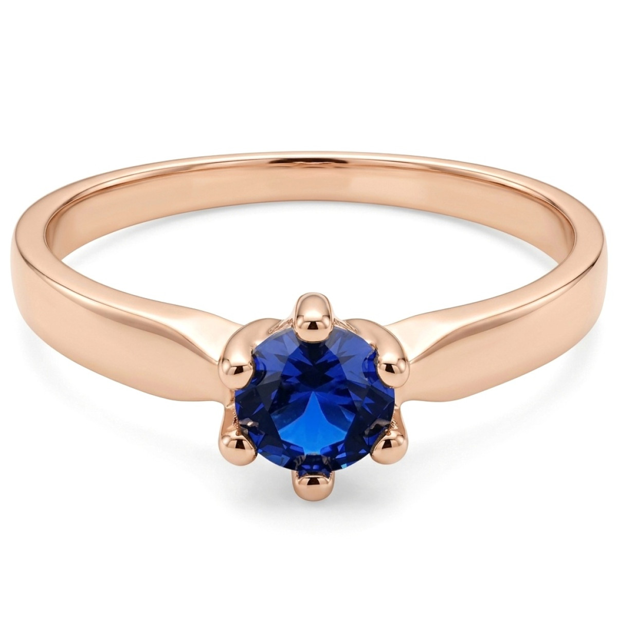 Gold ring with blue eye (1457), With Gemstones, Gold type: 585, Item in the photo weight: 1.22 g, Gemstone: Zircon - Jewelry online