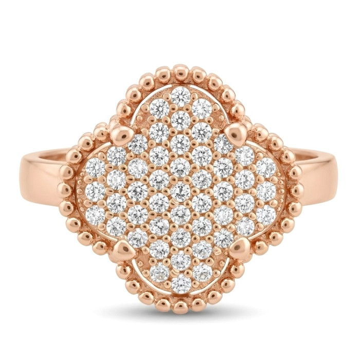 Auksinis žiedas su akutėmis "Dobilas" (1707)