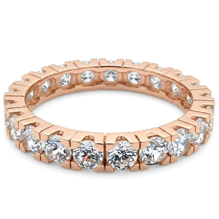 Auksinis žiedas dekoruotas cirkonio akučių juostele (1720)