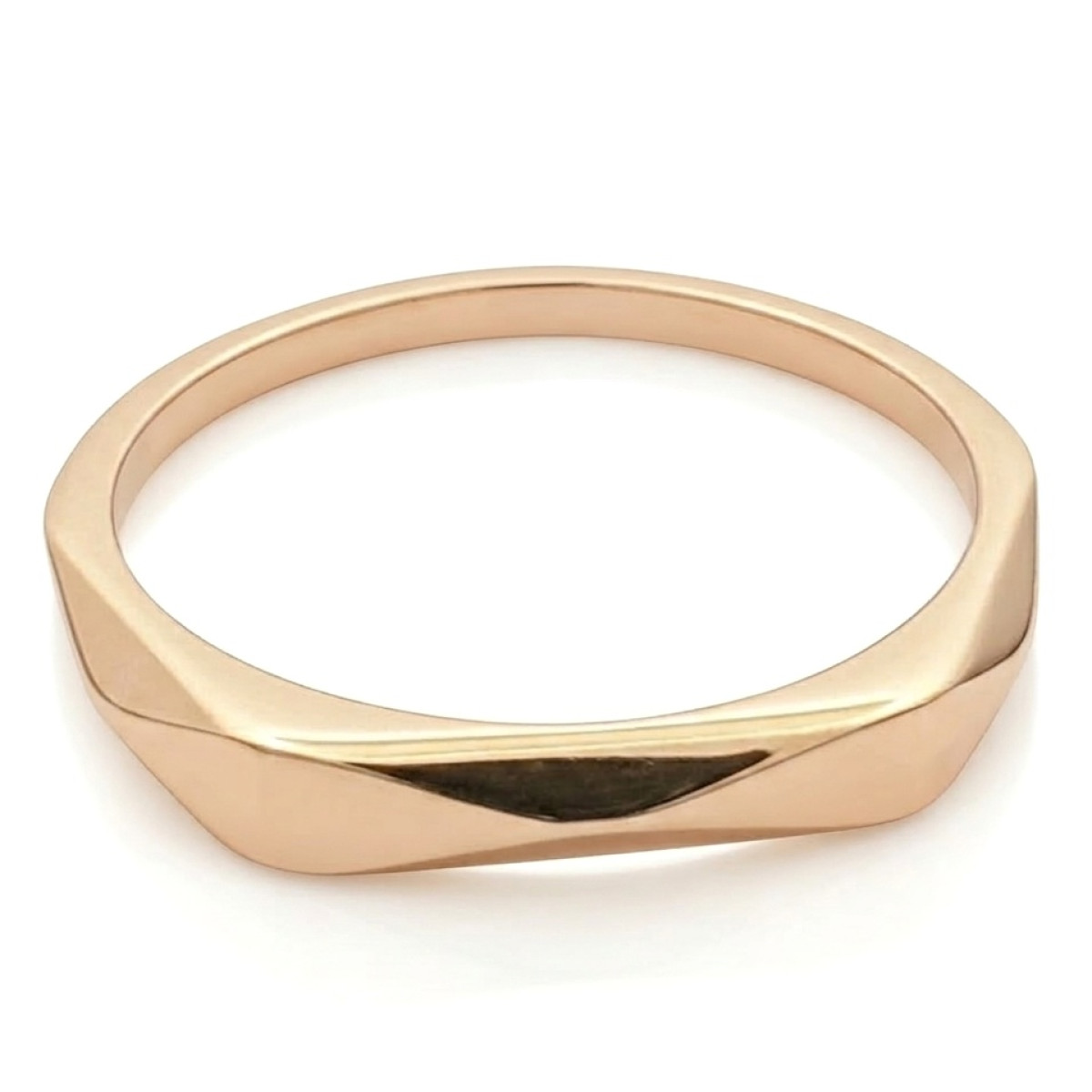 Minimālistisks zelta gredzens bez cilpiņiem (1804), Bez cilpām, Zelta standarts: 585, Produkta foto svars: 1.01 g - Rotājumlietas internetā