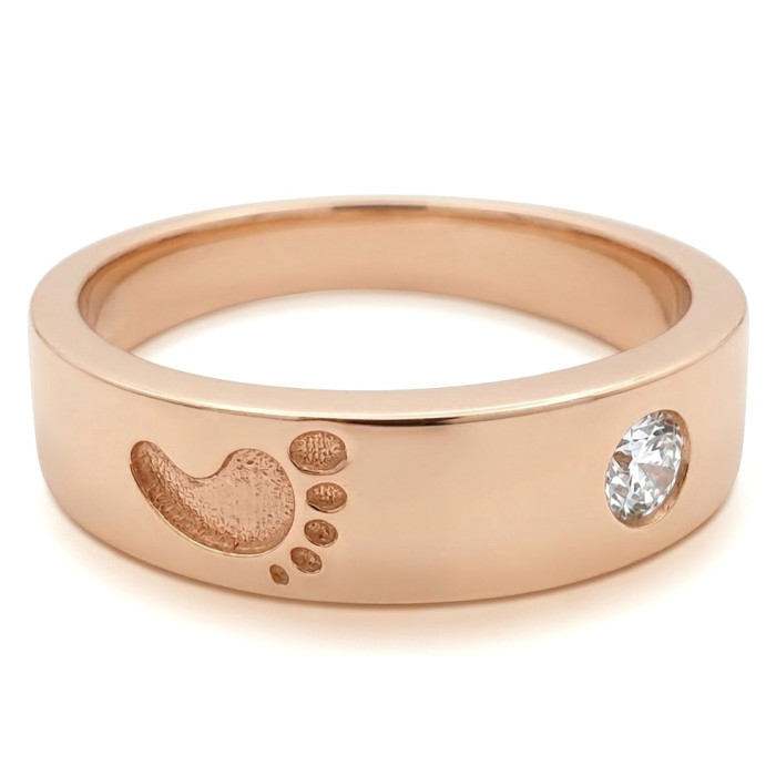 Auksinis žiedas su akute "Pėdutė" (1928)