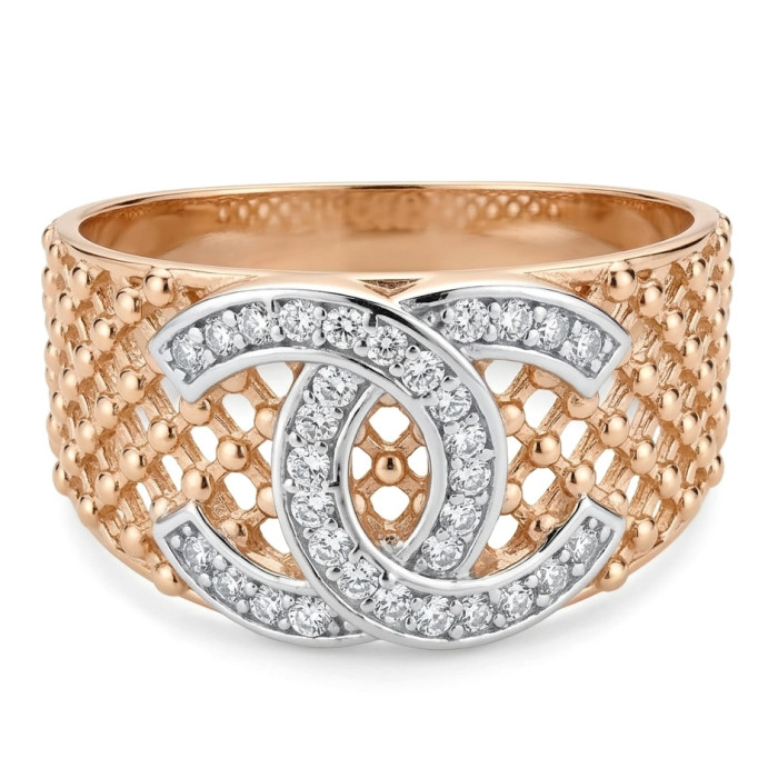 Masyvus auksinis žiedas su akutėmis (1935)